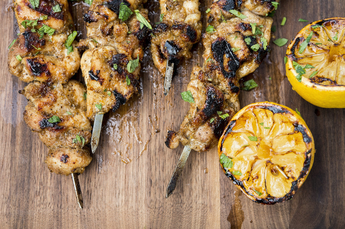 Spiced Chicken Skewers & Summer Vegetables