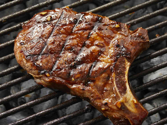 Chargrilled Pork Chops + Kentish Apple Slaw