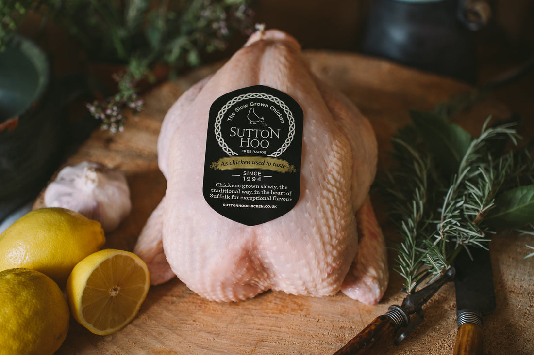 Sutton Hoo Chicken with Wild Mushrooms, Creamed Potato, Spinach & Tarragon Sauce